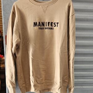 PINK Victoria's Secret Tan Crewneck Sweater